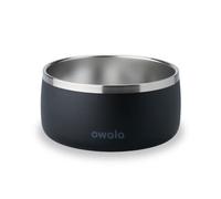 Owala Ciotola per animali domestici, in acciaio inossidabile resistente, ciotola per cibo e acqua per cani, gatti e tutti gli animali domestici, base antiscivolo, 1,36 g, nero (molto, molto scuro)