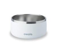 Owala, Ciotola per animali domestici in resistente acciaio inox, con base antiscivolo, adatta per cani, gatti e tutti gli animali domestici, 1,4 l, bianco (shy marshmallow)