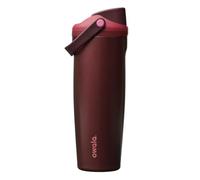 Owala FreeSip Sway Borraccia termica in acciaio inox con beccuccio bidirezionale, cannuccia integrata e manico secchio, adatta per viaggi, scuola e sport, 30 once, senza BPA, a prova di perdite, nero