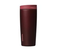 Owala SmoothSip Slider tazza da caffè termica in acciaio inox, 590 ml, bicchiere riutilizzabile per bevande fredde, tazza da viaggio per bevande calde, senza BPA, Black Cherry