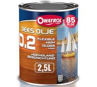 Owatrol Deks Olje D2 Finitura Per Legni Esotici, Colore: Trasparente, Size: 2,5 Lt