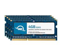 OWC OWC1333DDR3S16S 16 GB 4 x 4 GB DDR3 1333 MHz 204-pin SO-DIMM Nero Blu Oro f/