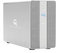 OWC Mercury Elite Pro Dual con hub USB a 3 porte (argento, 2 bay, USB-C 10 Gb/s) - enclosure senza drive