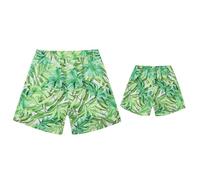 Owegvia Costumi da bagno abbinati per la famiglia Daddy and Me Pantaloni da bagno padre e figlio Costume da bagno Costumi da bagno Beachwear, Ragazzo Verde, 2-3 Anni