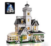 Owens - Set di costruzione di case magiche con luce a LED, giocattolo per costruire modelli di architettura creativa, compatibile con Lego Horror House, regalo decorativo per casa e ufficio per adulti