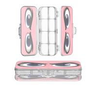 OWFKAY Astuccio con forniture Big Eyes plastica trasparente matita scatola organizzatore pastello scatola portaoggetti doppio strato portapenne per la scuola