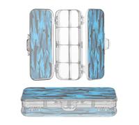 OWFKAY Astuccio con forniture Shark Silhouette Pattern Plastic Clear Pencil Box Organizer Crayon Storage Box Double Layer Pen Holder per la scuola