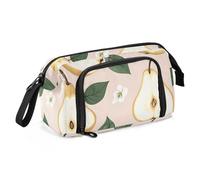 OWFKAY Astuccio portapenne di grande capacità, per scuola, università, ufficio, per adolescenti, ragazze, adulti, studenti, motivo fiore di pera, Motivo con fiori di pera, Taglia unica, Beauty Case