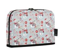 OWFKAY Astuccio portapenne grande astuccio portapenne ampia apertura organizer cerniera materiale scolastico ragazze ragazzi pupazzo di neve caramelle