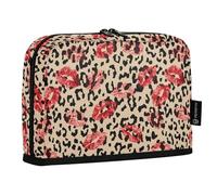 OWFKAY Astuccio portapenne grande astuccio portapenne con apertura ampia organizer cerniera materiale scolastico ragazze ragazzi stampa leopardata timbro labbra