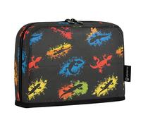 OWFKAY Astuccio portapenne grande con apertura ampia, organizer con cerniera, materiale scolastico per ragazze e ragazzi, geco