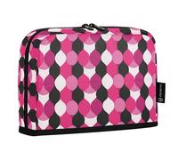 OWFKAY Astuccio portapenne grande con apertura ampia, organizer con cerniera, materiale scolastico, per ragazze e ragazzi, a forma di onda, motivo a quadri