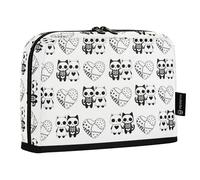 OWFKAY Astuccio portapenne grande con apertura ampia organizer con cerniera per articoli scolastici ragazze ragazzo fantasma gatto amore