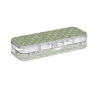 OWFKAY Astuccio trasparente di plastica di grande capacità scatole di matita forniture scolastiche bambini aula ancora blocco di colore verde