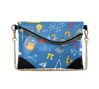 OWFKAY Back To School - Pochette da donna, in pelle, con tracolla e cinturino a catena