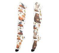 OWFKAY Bear Fox Bird - Calze alte da donna, calze lunghe sopra il ginocchio, scaldamuscoli morbidi