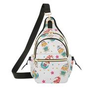 OWFKAY Borsa a tracolla con gnomi elfi, stelle, per donne e uomini, antifurto, da viaggio, escursionismo