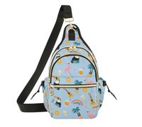 OWFKAY Borsa a tracolla con simpatico tucano per donne e uomini, borsa a tracolla per il petto, antifurto, viaggi, escursionismo
