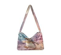 OWFKAY Borsa a tracolla da donna in peluche con corna di pinguino