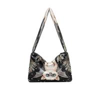 OWFKAY Borsa a tracolla da donna in peluche da donna morbida borsa a tracolla per l'acquerello invernale adorabile pipistrello
