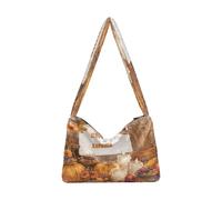 OWFKAY Borsa a tracolla da donna in peluche, morbida borsa a tracolla per l'inverno e l'autunno felice