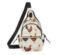 OWFKAY Borsa a tracolla per donne e uomini con gallo da fattoria, borsa a tracolla, antifurto, viaggi, escursionismo