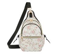 OWFKAY Borsa a tracolla rosa floreale metà secolo per donna borsa a tracolla antifurto viaggio escursionismo