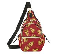 OWFKAY Borsa a tracolla rossa per pizza per donne e uomini, borsa a tracolla antifurto, da viaggio, escursionismo