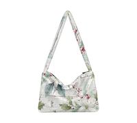 OWFKAY Borsa in peluche sotto le ascelle, motivo rami e foglie, borsa a tracolla da donna, soffice borsa tote da donna per autunno e inverno