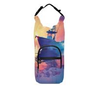 OWFKAY Borsa per bottiglia d'acqua Borsa da pesca Barca che si dirige verso il mare Porta bottiglie d'acqua Sport Accessori per bottiglie d'acqua, Multicolore, Taglia unica, Borsa per bottiglia