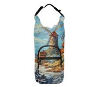 OWFKAY Borsa per bottiglia d'acqua Borsa per bottiglia d'acqua con mulino a vento in riva al mare, accessorio per bottiglie d'acqua, Multicolore, Taglia unica, Borsa per bottiglia d'acqua