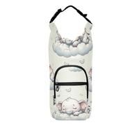 OWFKAY Borsa porta bottiglie d'acqua carino addormentato piccoli elefanti sulle nuvole portabottiglie titolare sport bottiglia d'acqua accessori, Multicolore, Taglia unica, Borsa per bottiglia d'acqua