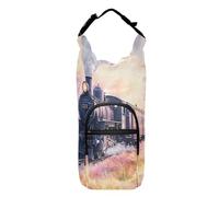 OWFKAY Borsa portabottiglie a vapore in viaggio nei campi di fiori di ciliegio portabottiglia portabottiglie sport accessori per bottiglie d'acqua, Multicolore, Taglia unica, Borsa per bottiglia