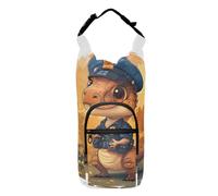 OWFKAY Borsa Portabottiglie Carino Piccolo Police Dinosauro Tirannosauro Rex Bottiglia Holder Sport Bottiglia Accessori, Multicolore, Taglia unica, Borsa per bottiglia d'acqua