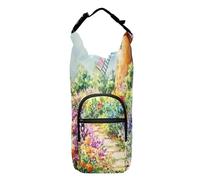 OWFKAY Borsa portabottiglie con bellissimo giardino fiorito con mulino a vento porta bottiglia porta bottiglia sport accessori, Multicolore, Taglia unica, Borsa per bottiglia d'acqua