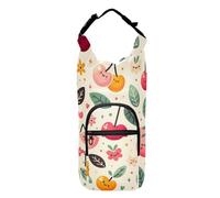 OWFKAY Borsa portabottiglie con ciliegie e piccoli fiori di ciliegia e portabottiglie per sport accessori per bottiglie d'acqua, Multicolore, Taglia unica, Borsa per bottiglia d'acqua