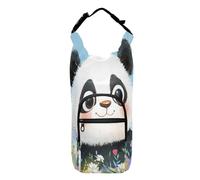 OWFKAY Borsa portabottiglie con simpatico panda e farfalla in fiori portabottiglie per sport accessori per bottiglie d'acqua, Multicolore, Taglia unica, Borsa per bottiglia d'acqua