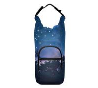 OWFKAY Borsa portabottiglie con stelle e alberi nella notte portabottiglie portabottiglie accessori per sport, Multicolore, Taglia unica, Borsa per bottiglia d'acqua