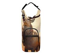 OWFKAY Borsa Portabottiglie d'acqua Cervo in Fiori Rossi Portabottiglie Porta Bottiglia Sport Accessori, Multicolore, Taglia unica, Borsa per bottiglia d'acqua