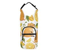 OWFKAY Borsa Portabottiglie di Acqua Divertente Piccolo Capibara e Limone Bottiglia Holder Sport Bottiglia di Acqua Accessori, Multicolore, Taglia unica, Borsa per bottiglia d'acqua