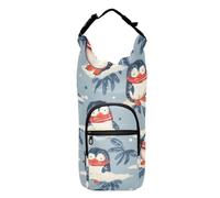 OWFKAY Borsa portabottiglie divertente pinguino con sciarpa rossa portabottiglie portabottiglie sport accessori, Multicolore, Taglia unica, Borsa per bottiglia d'acqua