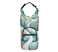 OWFKAY Borsa portabottiglie per acqua con motivo di vista sul sentiero della foresta porta bottiglie di acqua sportiva accessori, Multicolore, Taglia unica, Borsa per bottiglia d'acqua