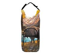 OWFKAY Borsa portabottiglie per il trasporto di bestiame all'alba dal fiume laterale portabottiglie portabottiglie sport accessori per bottiglie d'acqua, Multicolore, Taglia unica, Borsa per bottiglia