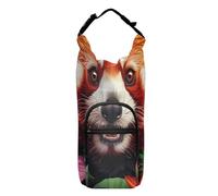 OWFKAY Borsa Portabottiglie Rosso Panda Faccia in Fiori Portabottiglie Porta Bottiglia Sport Accessori, Multicolore, Taglia unica, Borsa per bottiglia d'acqua