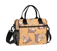 OWFKAY Borsa termica per il pranzo da donna, borsa termica per adulti riutilizzabile Capybara I Didn't Mean It Crossbody con tracolla da picnic S