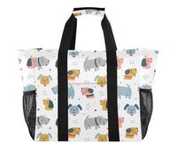 OWFKAY Borsone da viaggio, borsa sportiva da palestra, borsa da spiaggia impermeabile, borsa a tracolla per weekender, borsa da notte per donne, pieghevole, riutilizzabile, con simpatico cane