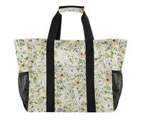 OWFKAY Borsone da viaggio, borsa sportiva da palestra, borsa da spiaggia impermeabile, borsa a tracolla per weekender, borsa da notte da donna, pieghevole, riutilizzabile, verde, Verde, Misura unica