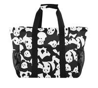 OWFKAY Borsone da viaggio, borsa sportiva da palestra, borsa da spiaggia impermeabile, borsa a tracolla per weekender, borsa da notte da donna, pieghevole, riutilizzabile, con simpatico panda in stile