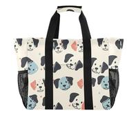 OWFKAY Borsone da viaggio, borsa sportiva da palestra, borsa da spiaggia impermeabile, borsa a tracolla per weekender, borsa da notte per donne, pieghevole, riutilizzabile, 341 - cane, -341- Cane