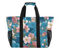 OWFKAY Borsone da viaggio, borsa sportiva da palestra, borsa da spiaggia impermeabile, borsa a tracolla da donna, pieghevole, riutilizzabile, vintage Cherry Bloosom